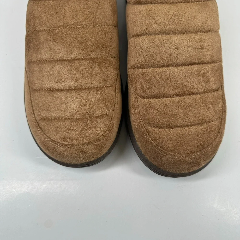 Skechers Murette Garvanza Men's US 10 Tan Quilted Faux Fur Mule Slippers 204636